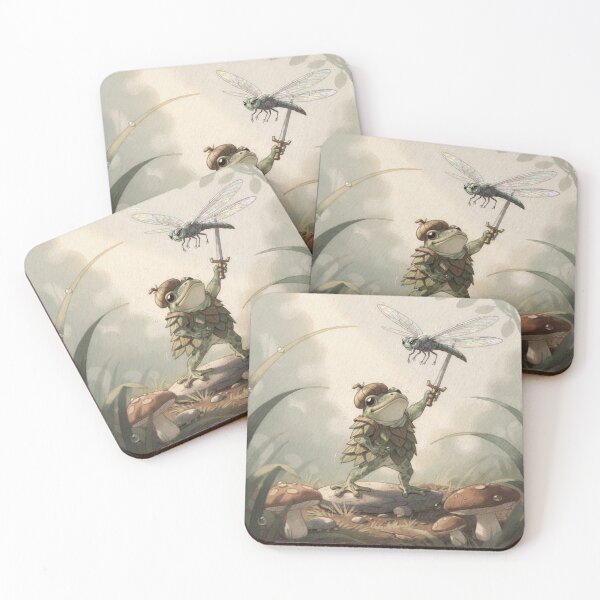Item preview, Frog Knight vs the Dragonfly designed and sold by PictorialWhimsy.