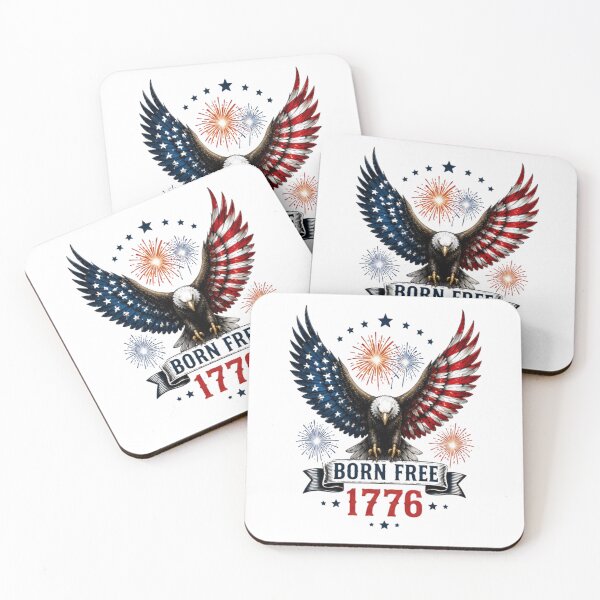 Item preview, Born Free Since 1776 Patriotic Eagle designed and sold by novaduman.