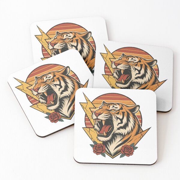 Item preview, a fierce, energetic tiger - a graphic motif that is gaining popularity on clothing designed and sold by PawelZmich.