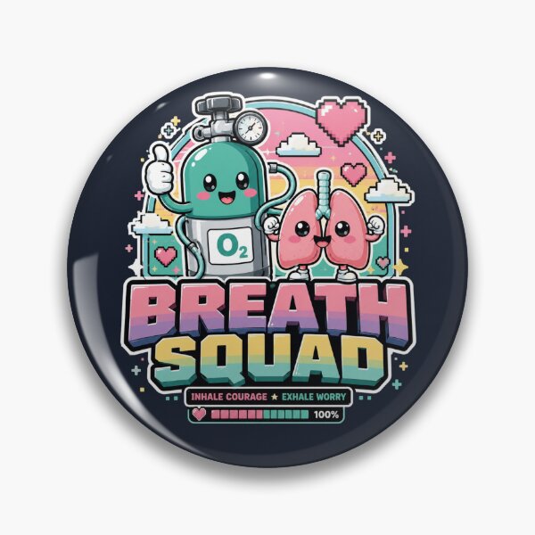 Item preview, BREATH SQUAD Cute Oxygen Tank Clock | Respiratory Therapist Gift | Kawaii Lung Mascot Retro Pastel Wall Clock Design designed and sold by ClinicalHubs.