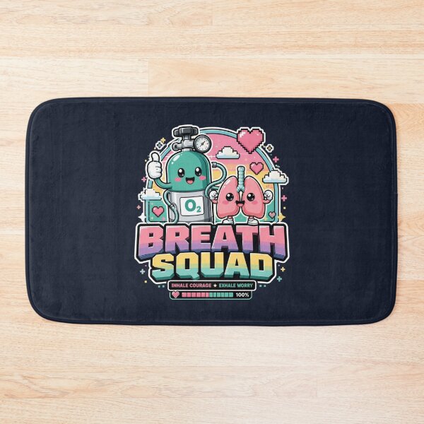 Item preview, BREATH SQUAD Cute Oxygen Tank Clock | Respiratory Therapist Gift | Kawaii Lung Mascot Retro Pastel Wall Clock Design designed and sold by ClinicalHubs.