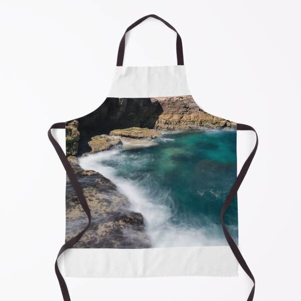 Item preview, Long Exposure Waves Crashing Against Rocky Coastline With Turquoise Sea And Coastal Cliffs designed and sold by Nmallia.