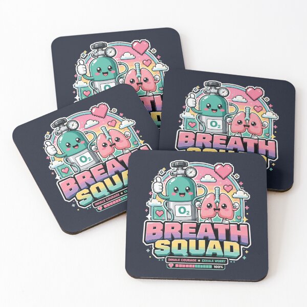 Item preview, BREATH SQUAD Cute Oxygen Tank Clock | Respiratory Therapist Gift | Kawaii Lung Mascot Retro Pastel Wall Clock Design designed and sold by ClinicalHubs.