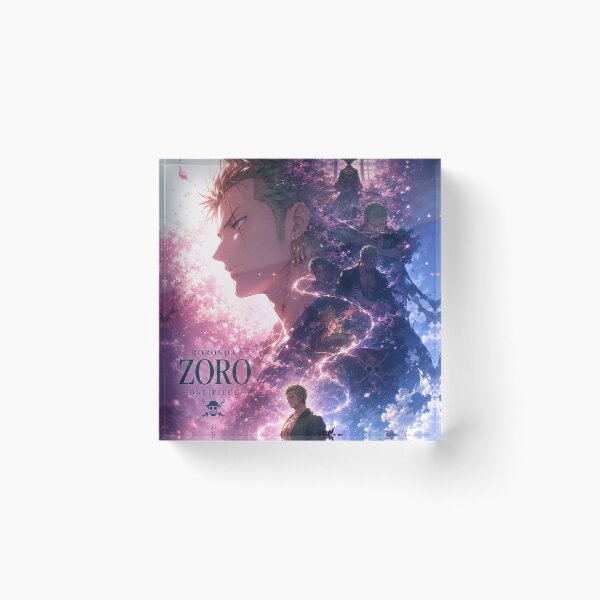 Item preview, Roronoa Zoro King of Hell – Legendary Swordsman Anime Cherry Blossom Art designed and sold by Dyan4.