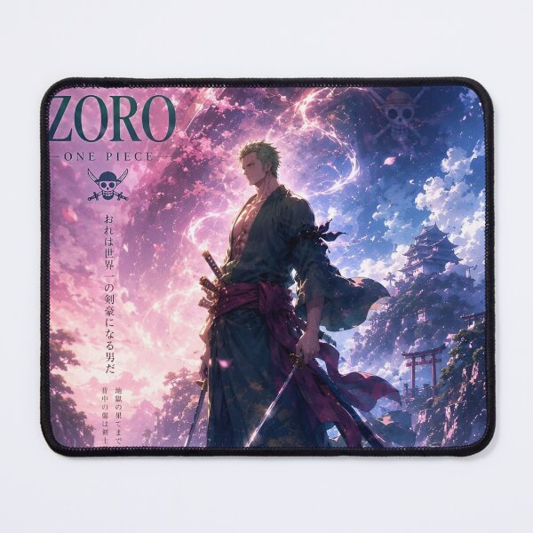 Item preview, Roronoa Zoro King of Hell – Legendary Swordsman Anime Cherry Blossom Art designed and sold by Dyan4.