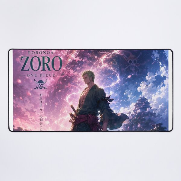 Item preview, Roronoa Zoro King of Hell – Legendary Swordsman Anime Cherry Blossom Art designed and sold by Dyan4.