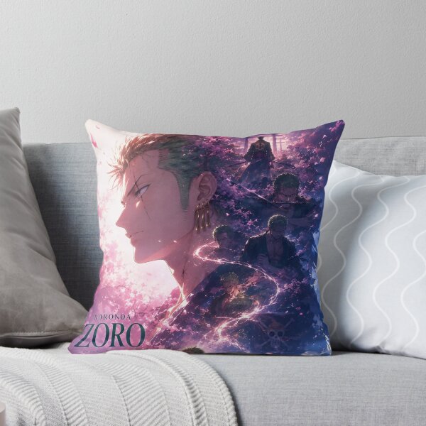 Item preview, Roronoa Zoro King of Hell – Legendary Swordsman Anime Cherry Blossom Art designed and sold by Dyan4.