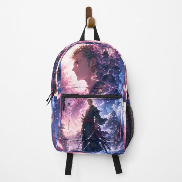 Item preview, Roronoa Zoro King of Hell – Legendary Swordsman Anime Cherry Blossom Art designed and sold by Dyan4.