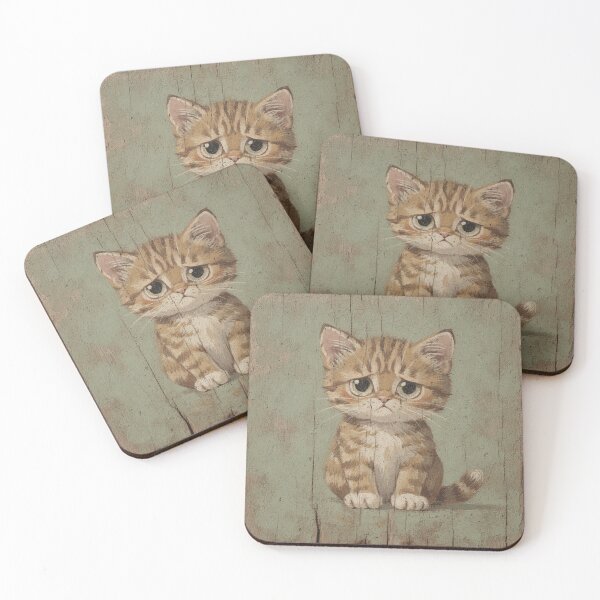 Item preview, Tiny Kitten With Big Worries designed and sold by PictorialWhimsy.