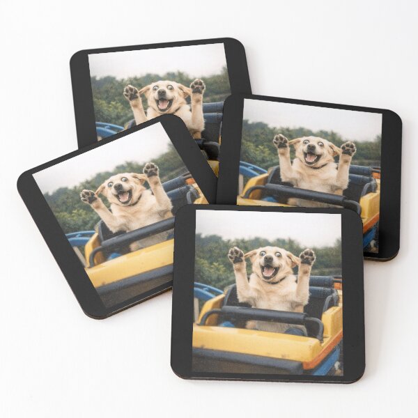 Item preview, Funny Labrador Dog Riding Roller Coaster Meme designed and sold by studio-ssaam.