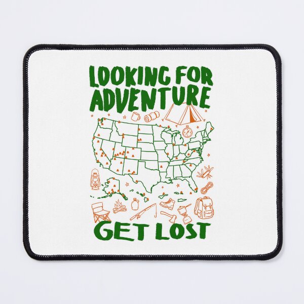 Item preview, US National Parks Map Funny Hiking Camping Adventure Doodle designed and sold by GrandeDuc.