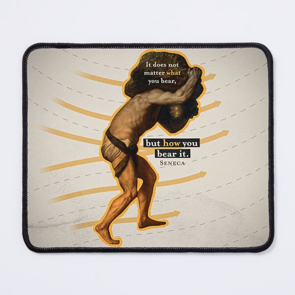 Item preview, Seneca Quote - It doesn't matter what you bear, but how you bear it - Artwork Print File designed and sold by Carry The Fire Creative.