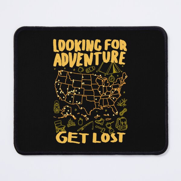 Item preview, US National Parks Map Funny Hiking Camping Adventure Doodle designed and sold by GrandeDuc.