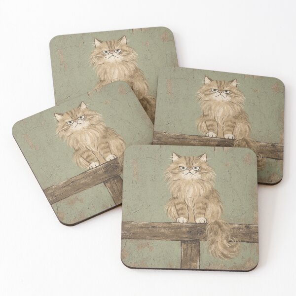 Item preview, Disgruntled Persian on a Barn Beam designed and sold by PictorialWhimsy.