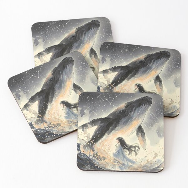 Item preview, Sumi-e Celestial Whale designed and sold by HezeOtakuArt.