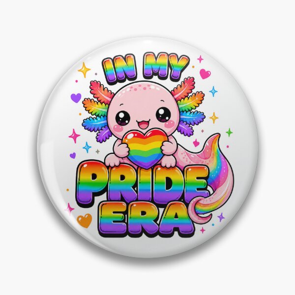 Item preview, In My Pride Era Kawaii Axolotl Sticker | Cute Rainbow Pride Gift designed and sold by Mo & Ko Design.