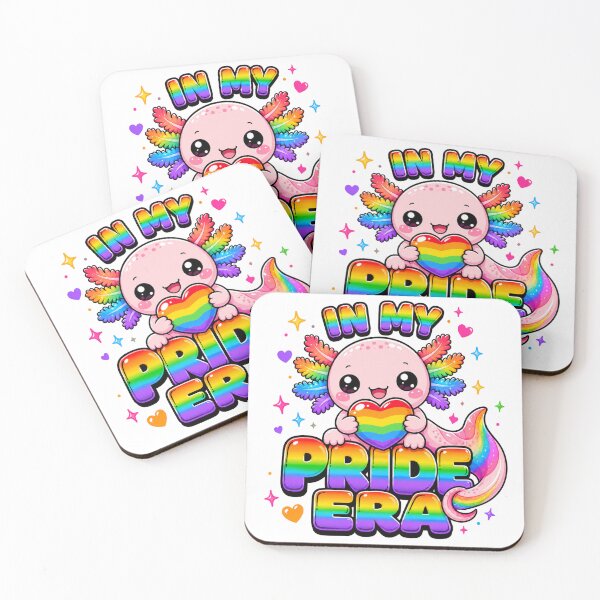 Item preview, In My Pride Era Kawaii Axolotl Sticker | Cute Rainbow Pride Gift designed and sold by Mo & Ko Design.