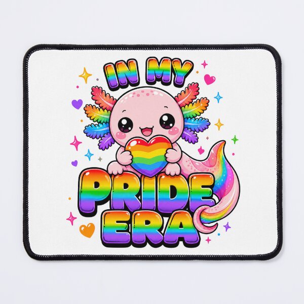 Item preview, In My Pride Era Kawaii Axolotl Sticker | Cute Rainbow Pride Gift designed and sold by Mo & Ko Design.