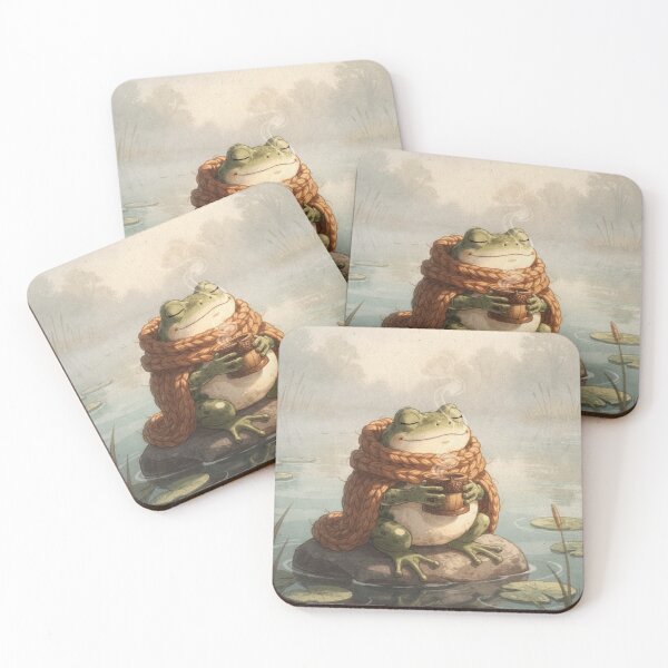 Item preview, Frog Enjoying His One Good Morning designed and sold by PictorialWhimsy.