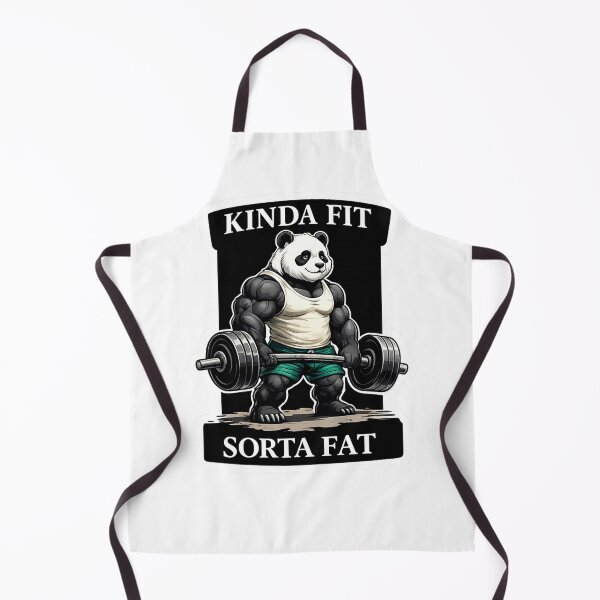 Item preview, Kinda Fit Sorta Fat Funny Gym Panda designed and sold by Digistore1221.