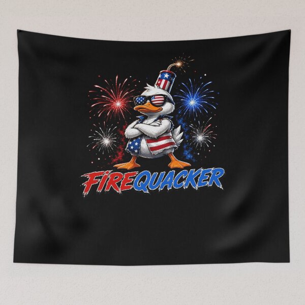 Item preview, Firequacker Fourth Of July Patriotic Duck American Patriot designed and sold by RetroMini2026.