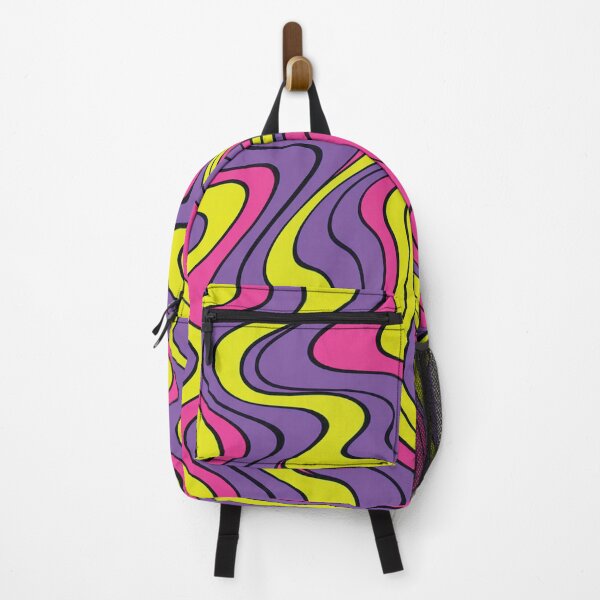 Item preview, Neon Psychedelic Wave Pattern-Lime Pink Purple Trippy Design designed and sold by DjFreeq.