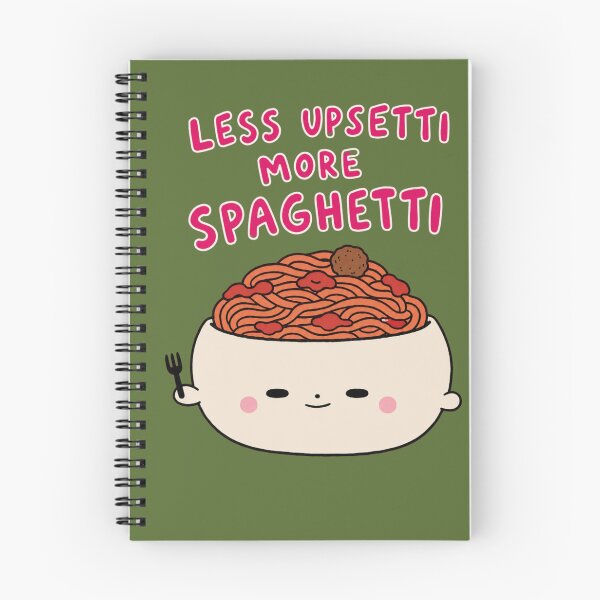 Item preview, Less Upsetti More Spaghetti Funny Food Pun Pasta Lover designed and sold by bosamji.