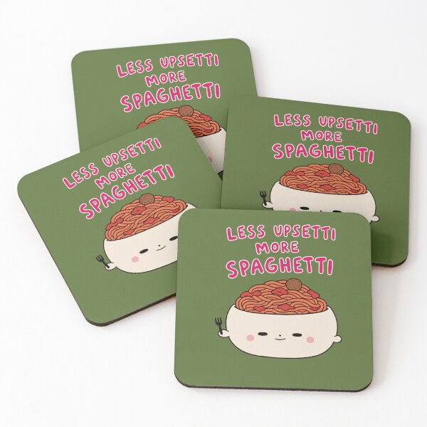 Item preview, Less Upsetti More Spaghetti Funny Food Pun Pasta Lover designed and sold by bosamji.