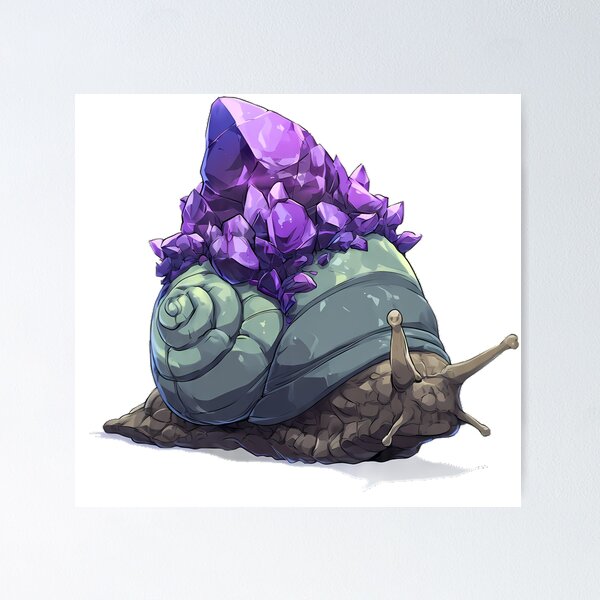 Item preview, Amethyst Forest Snail designed and sold by IllumeInk.