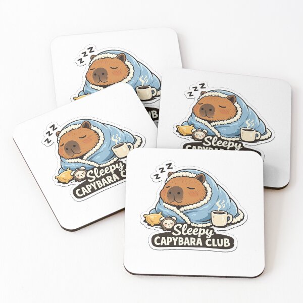 Item preview, Sleepy Capybara Club Cute Coffee Lover Funny designed and sold by slestore.
