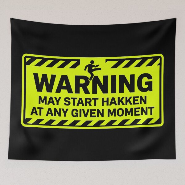 Item preview, Warning May Start Hakken Gabber Rave Sign designed and sold by SPAZE-Typo.