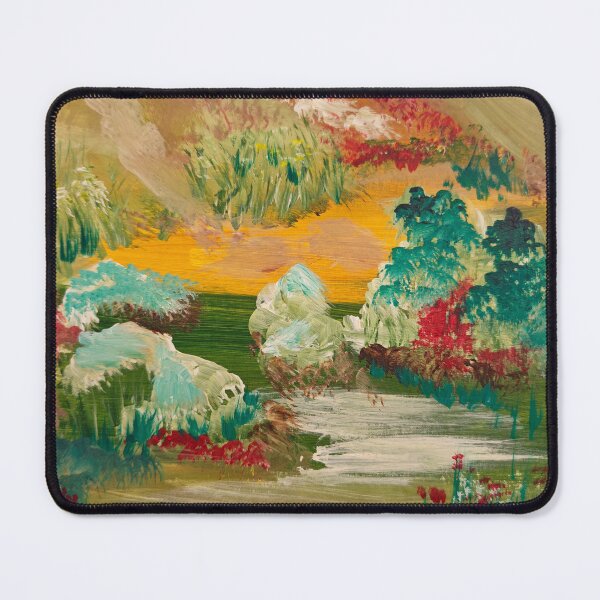 Item preview, “Vibrant Dreamscape – Abstract Nature Painting” designed and sold by RemshaMRemla_Paint My Vision.