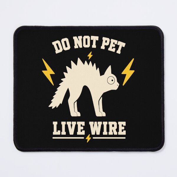 Item preview, Do Not Pet Live Wire Funny Electrified Cat Shirt designed and sold by Lyfeinsights.