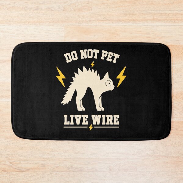 Item preview, Do Not Pet Live Wire Funny Electrified Cat Shirt designed and sold by Lyfeinsights.