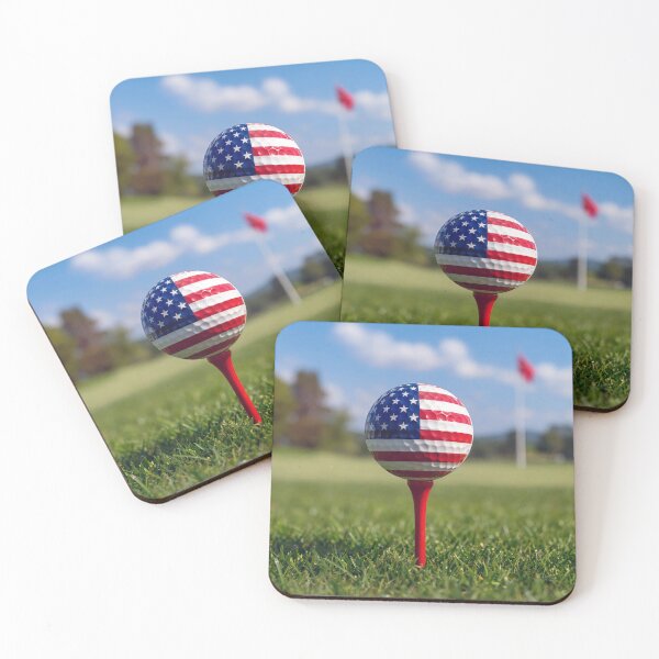 Item preview, American Flag on a Golf Ball designed and sold by Maria Dryfhout.