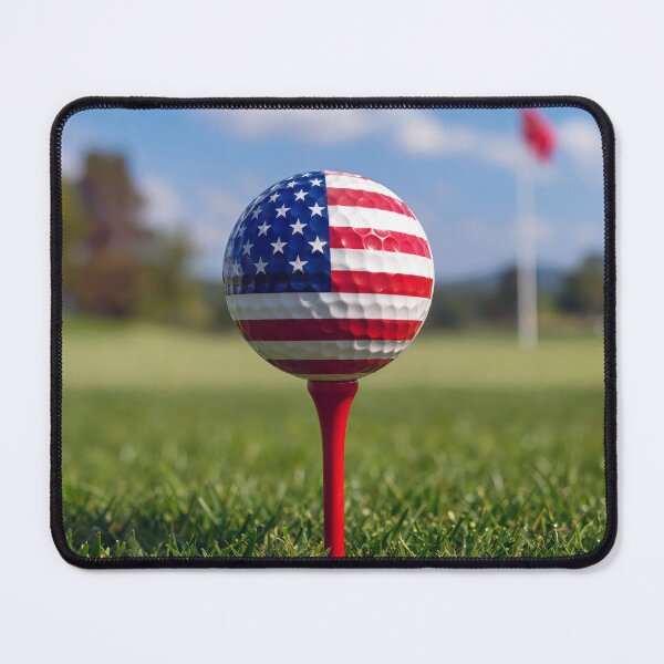 Item preview, American Flag on a Golf Ball designed and sold by Maria Dryfhout.