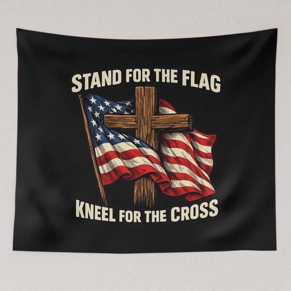 Item preview, 4th of July Stand for The Flag Kneel for The Cross Christian designed and sold by OlakunleOloroz.