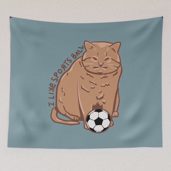 Item preview, Sportsball Cat Soccer designed and sold by KilkennyCat Art.