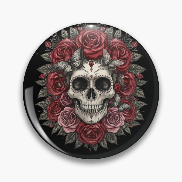 Item preview, La Catrina in red roses designed and sold by uunaa.