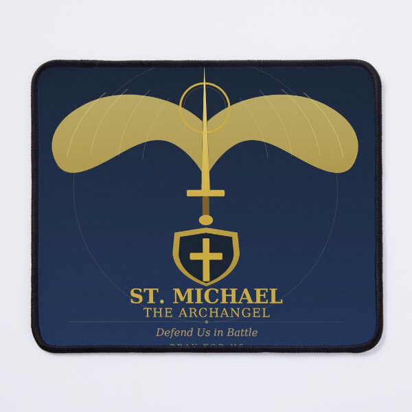 Item preview, St. Michael the Archangel - Defend Us in Battle | Catholic Art designed and sold by BenedictTArt.