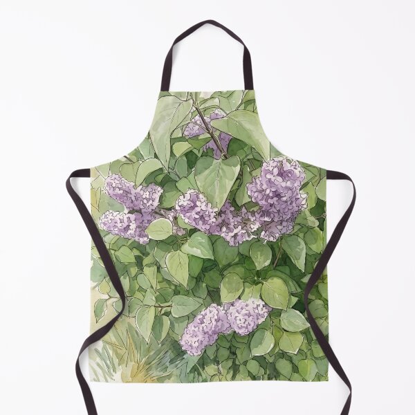 Item preview, Spring Lilacs in Bloom | Pen and Watercolor Botanical Art designed and sold by Debbie Schulte.