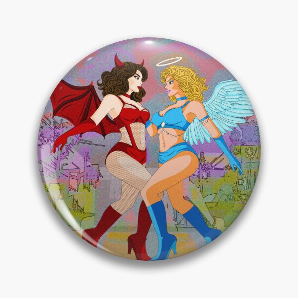 Item preview, Angel vs Demon retro arcade  designed and sold by Masque&Muse.