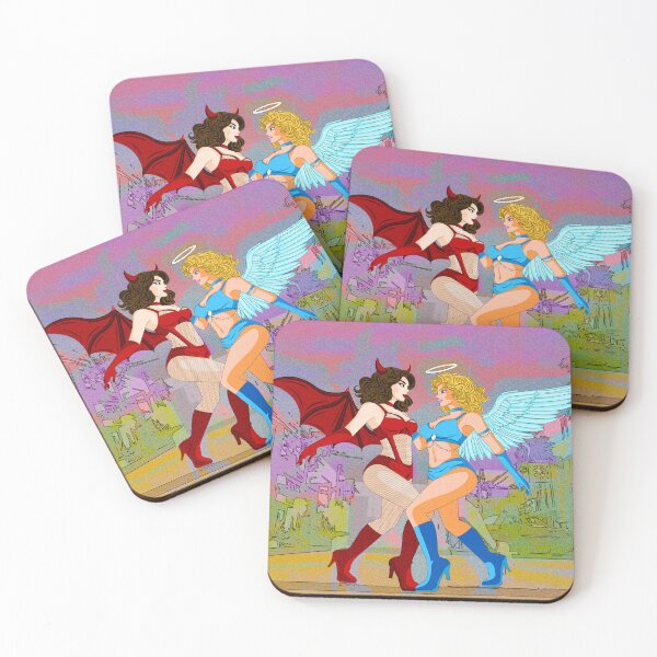 Item preview, Angel vs Demon retro arcade  designed and sold by Masque&Muse.