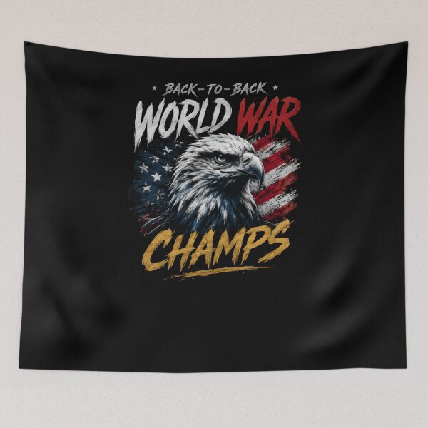 Item preview, Back-To-Back World War Champs American Military Veteran Patriot designed and sold by RetroMini2026.