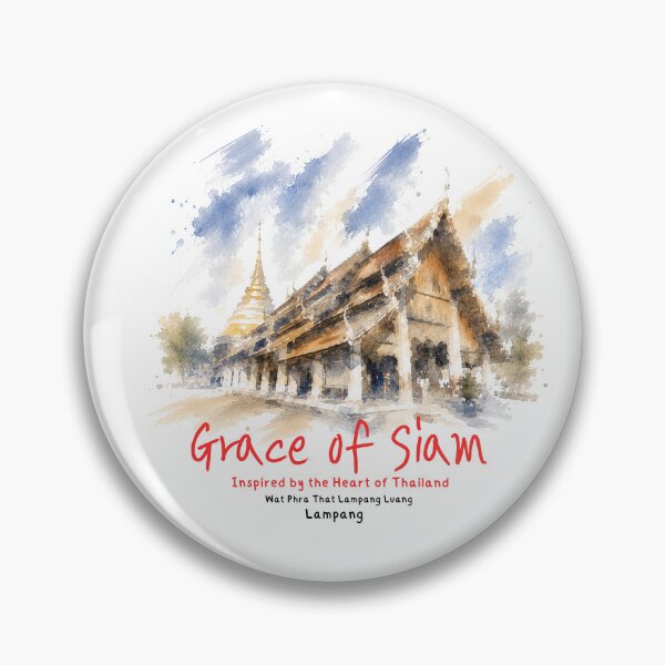 Item preview, Wat Phra That Lampang Luang Lanna Temple Watercolor Art designed and sold by Beeform.