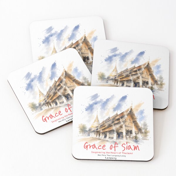Item preview, Wat Phra That Lampang Luang Lanna Temple Watercolor Art designed and sold by Beeform.