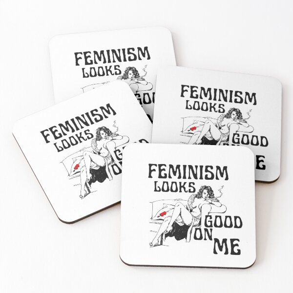 Item preview, Feminism Looks Good On Me Vintage Feminist Statement Design designed and sold by Kattcatty.