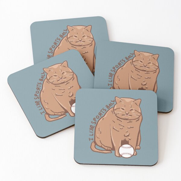 Item preview, Sportsball Cat Baseball designed and sold by KilkennyCat Art.
