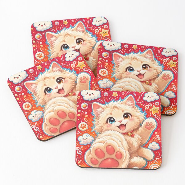 Item preview, Happy Kawaii Cat Paws designed and sold by Rohan132.