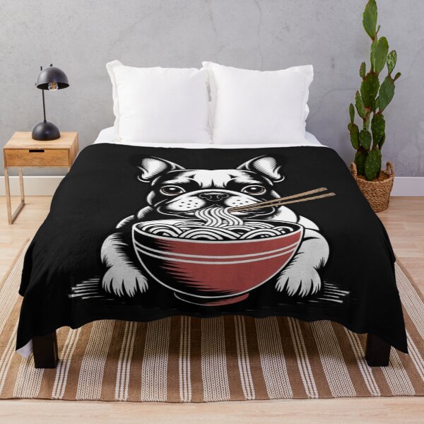 Item preview, Adorable Canine Slurping Ramen Bowl Art designed and sold by Tsugraf Designs.